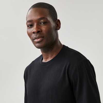 Men's Organic Cotton Crew Neck  T-Shirt - Black