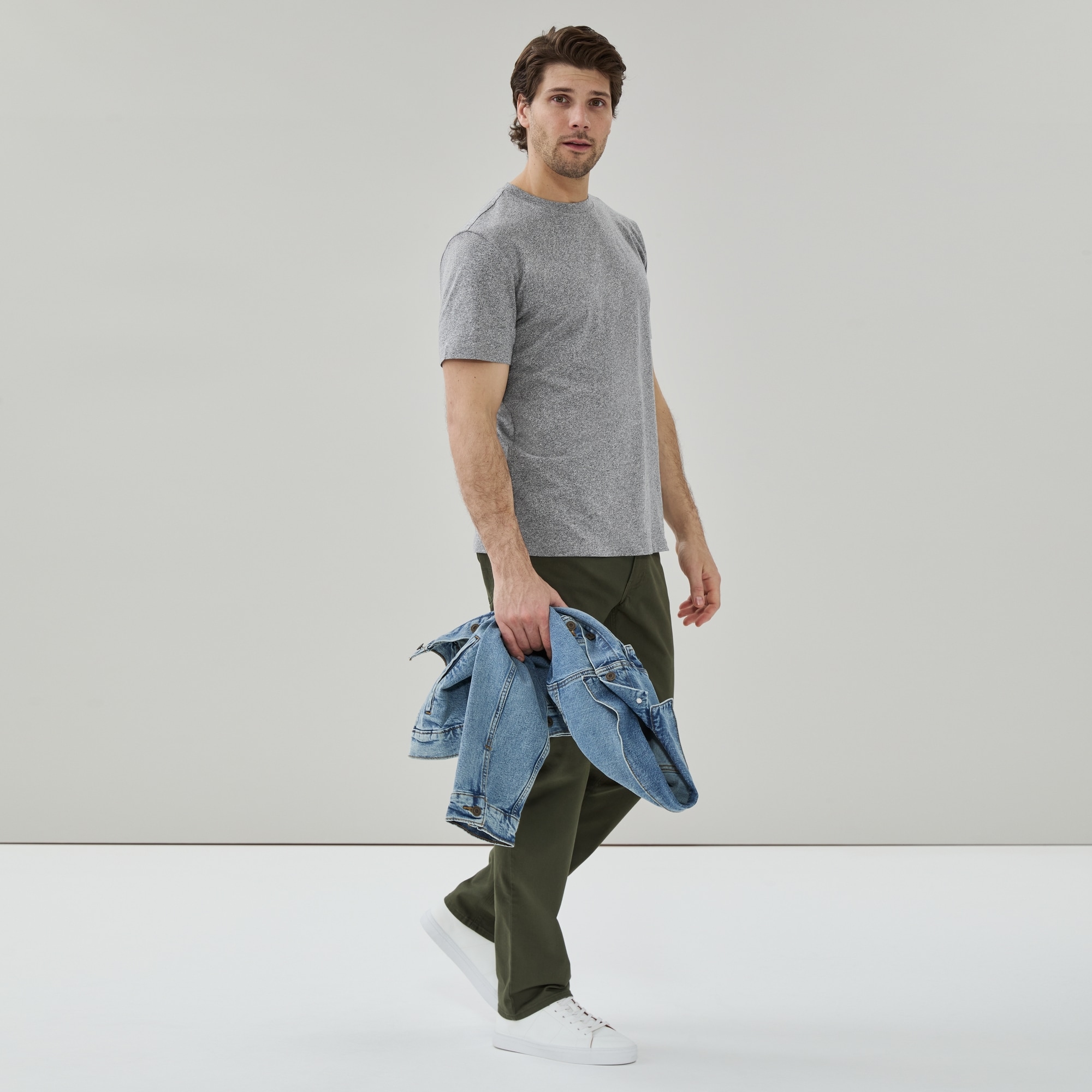 T-shirt ras du cou en coton biologique pour hommes