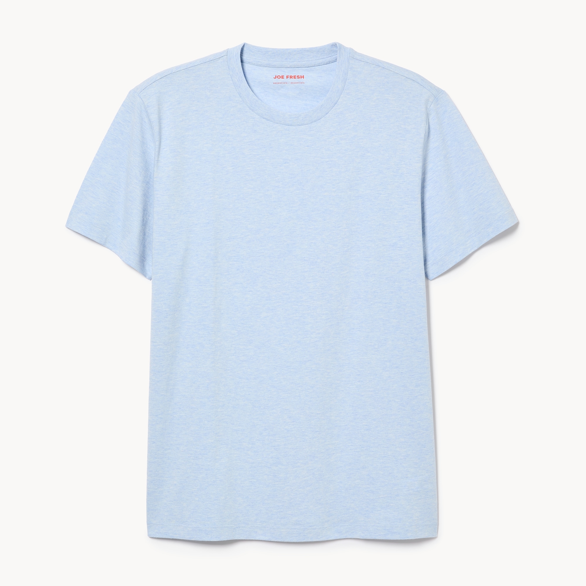 Men's Organic Cotton Crewneck T-Shirt in Light Blue Mix from Joe Fresh
