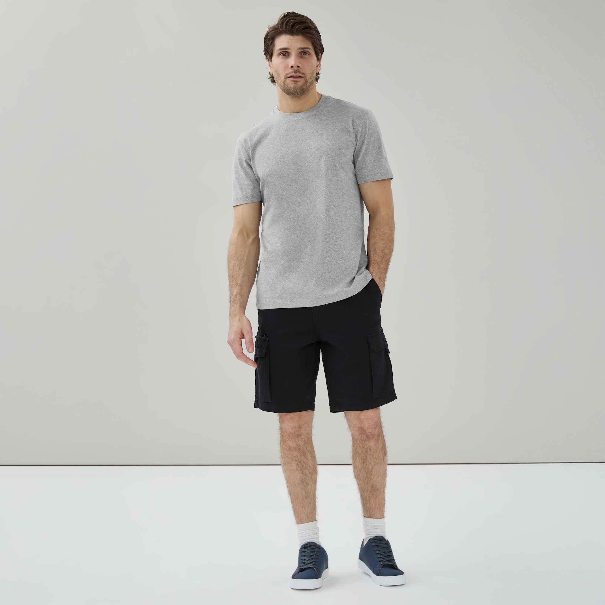 T-shirt ras du cou en coton biologique pour hommes