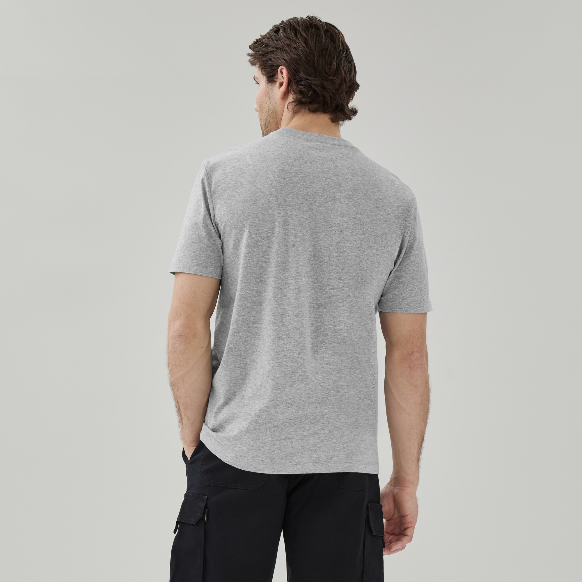 T-shirt ras du cou en coton biologique pour hommes