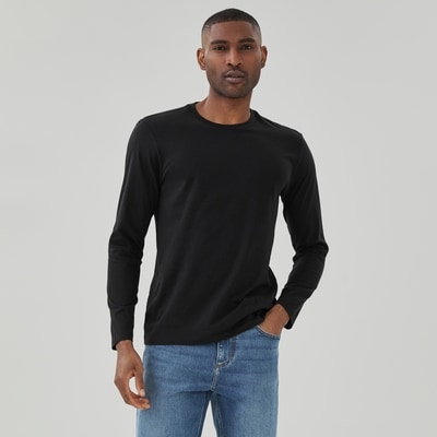 Men's Organic Cotton Long Sleeve - Black