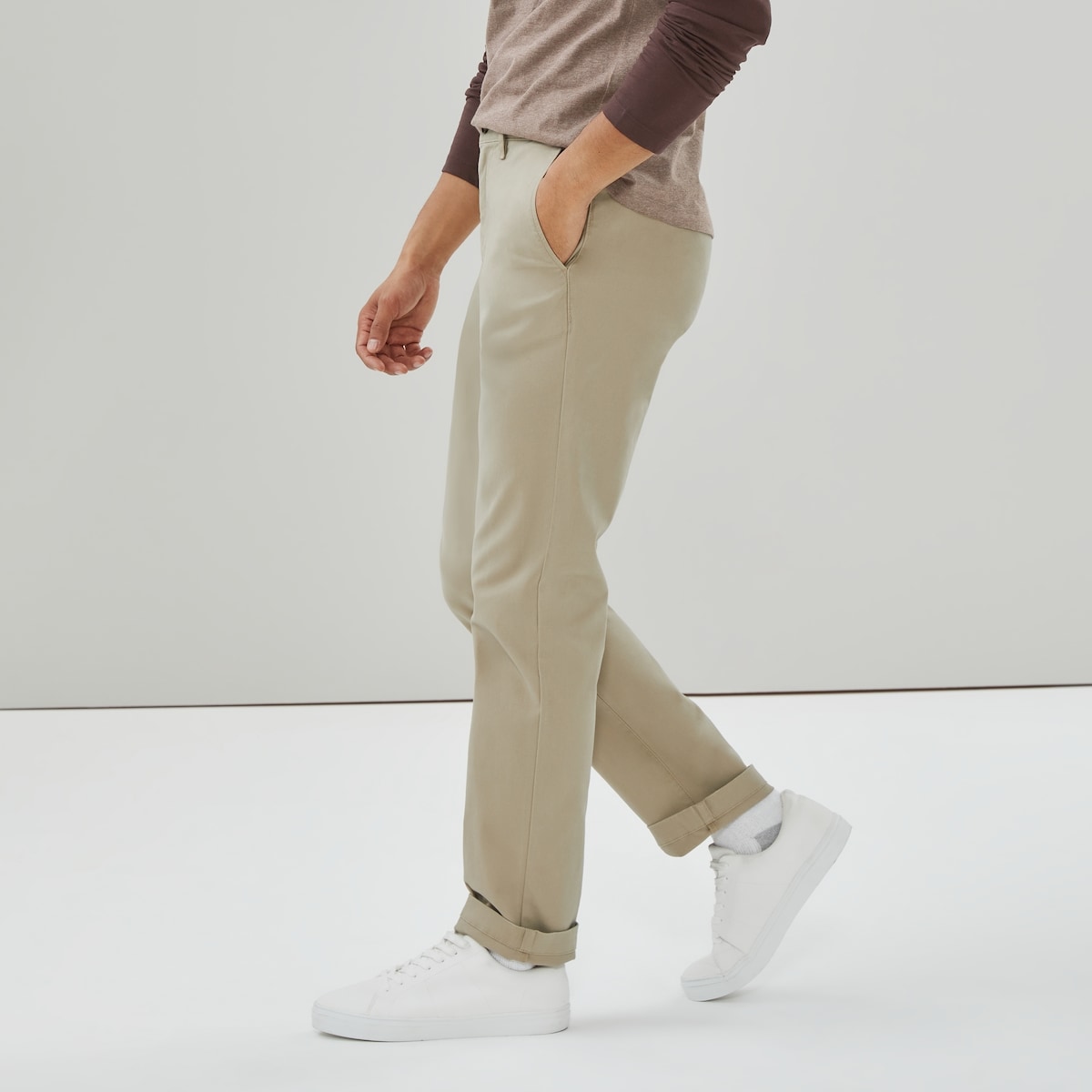 Pantalon en coutil pour hommes - Brun Kaki