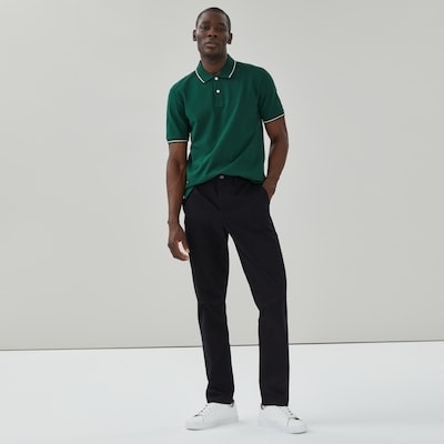 Pantalon en chino souple essentiel pour hommes - Noir