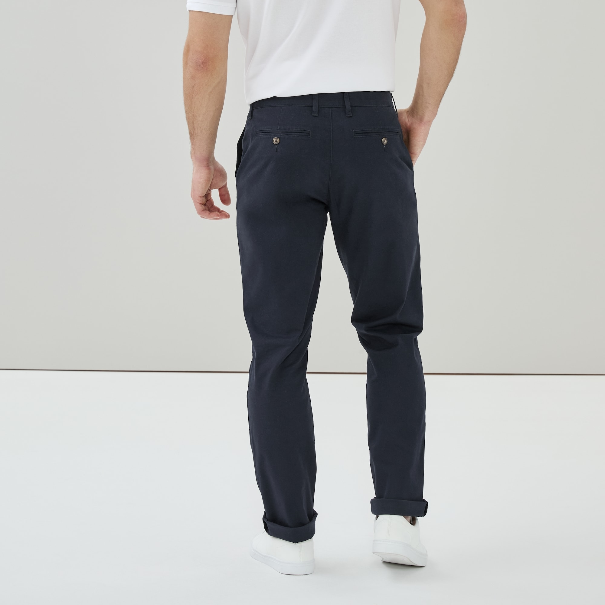 Pantalon en chino souple essentiel pour hommes