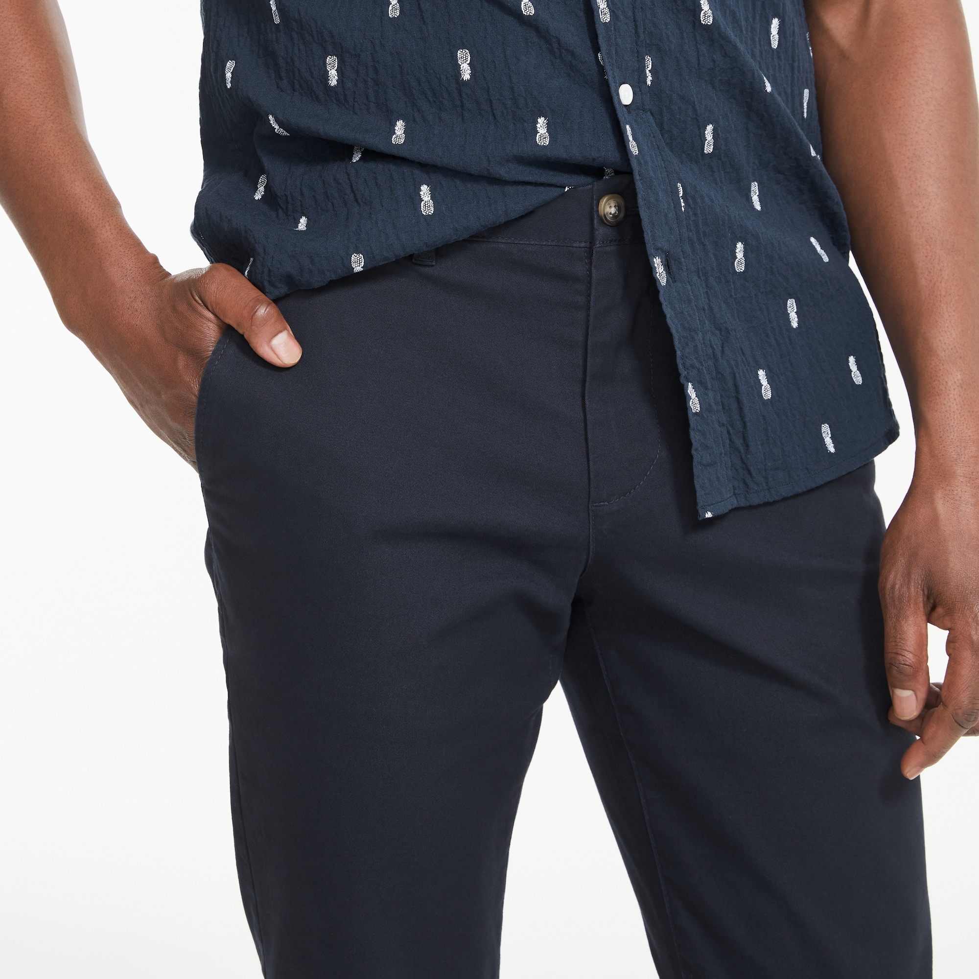 Pantalon en chino souple essentiel pour hommes