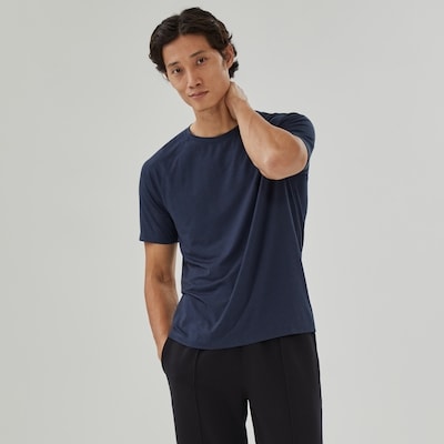 T-shirt sport évacuant l’humidité pour hommes - Mélange de marine