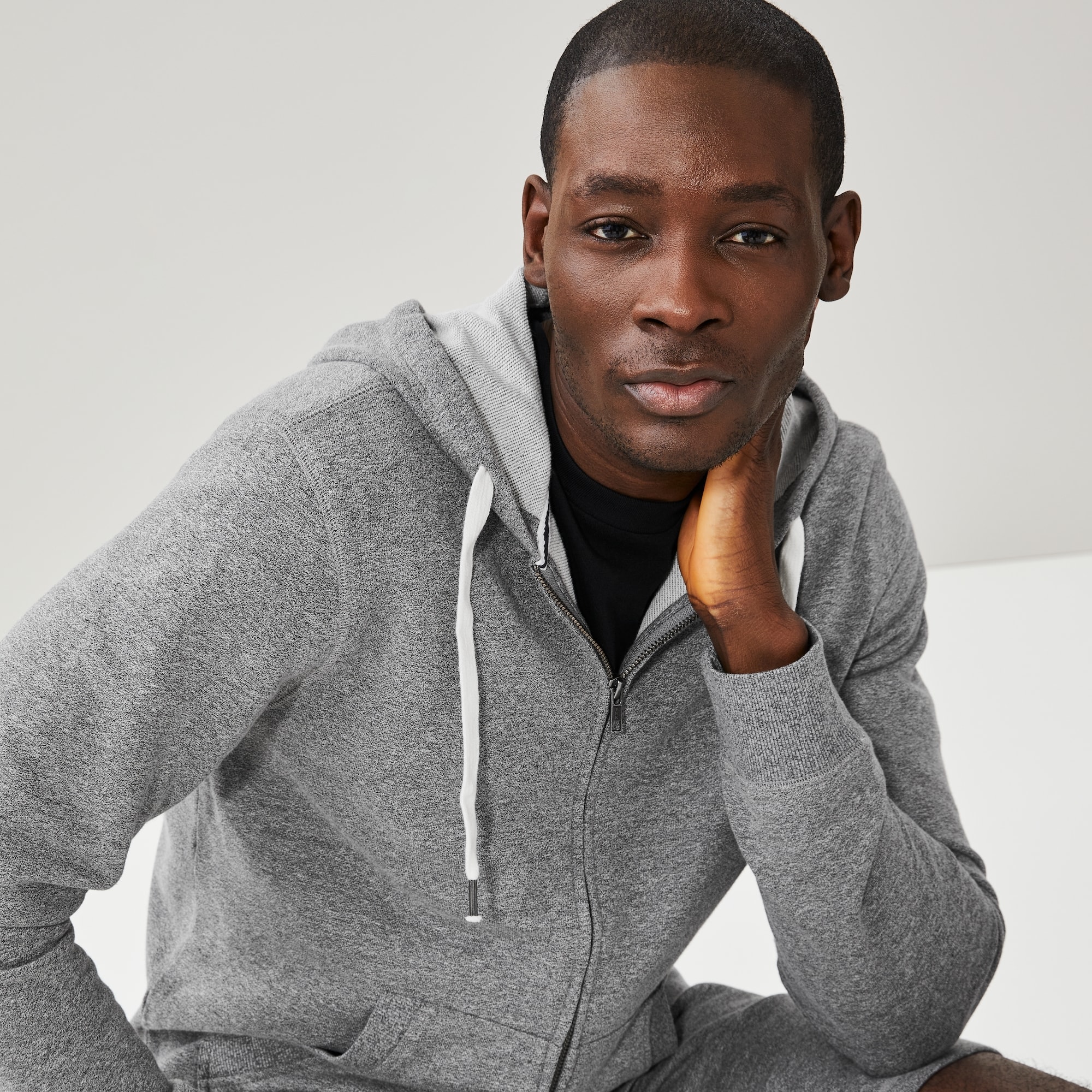 Men's Active Terry Hoodie in Charcoal Mix from Joe Fresh