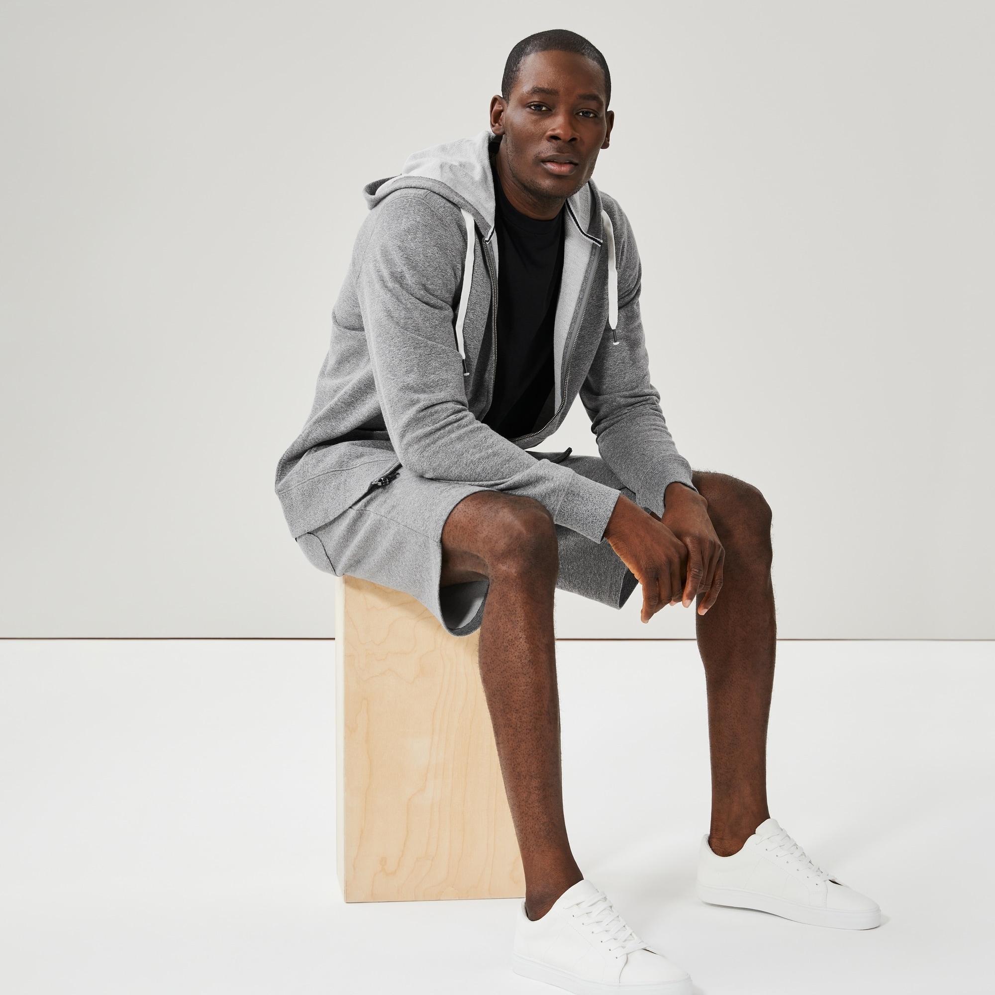 Men's Active Terry Hoodie in Charcoal Mix from Joe Fresh