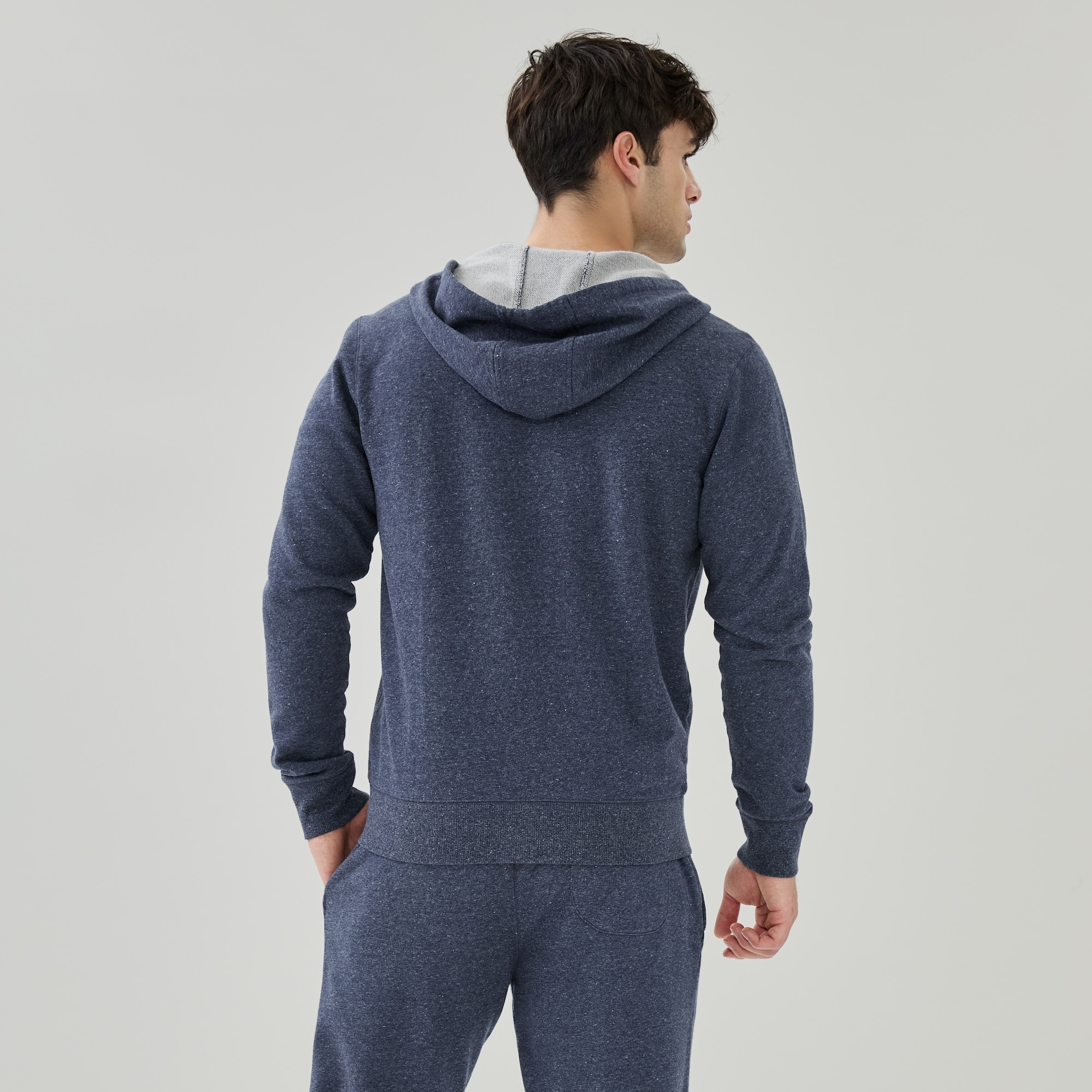 Haut sport à capuchon à fermeture éclair, hommes