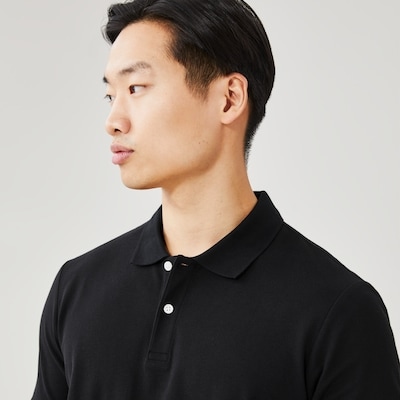 Polo piqué essentiel pour hommes - Noir