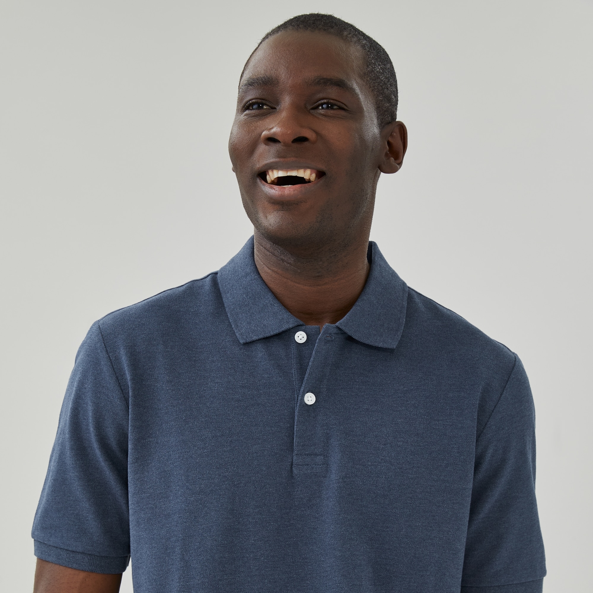 Men's Pique Essential Polo in Dark Blue Mix from Joe Fresh