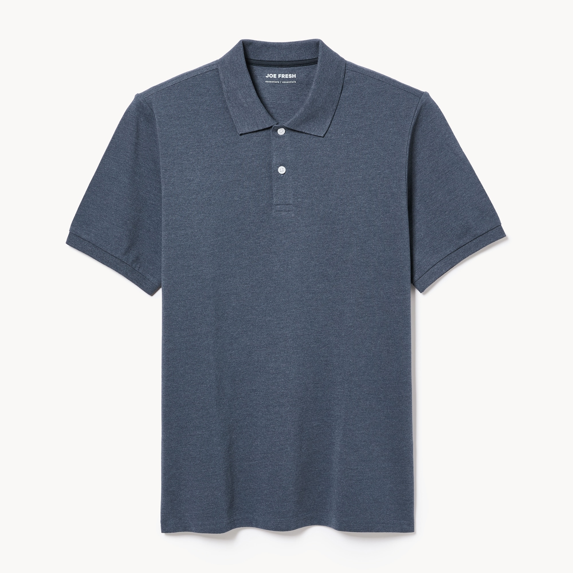 Men's Pique Essential Polo in Dark Blue Mix from Joe Fresh