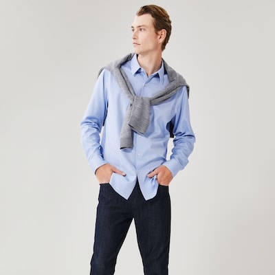 Chemise boutonnée pour hommes - Bleu