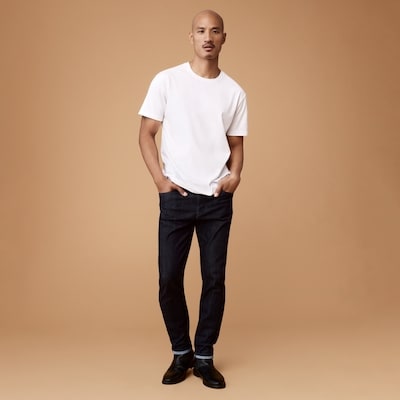 Jean délavé foncé de qualité sup pour hommes - Vendanges Foncé