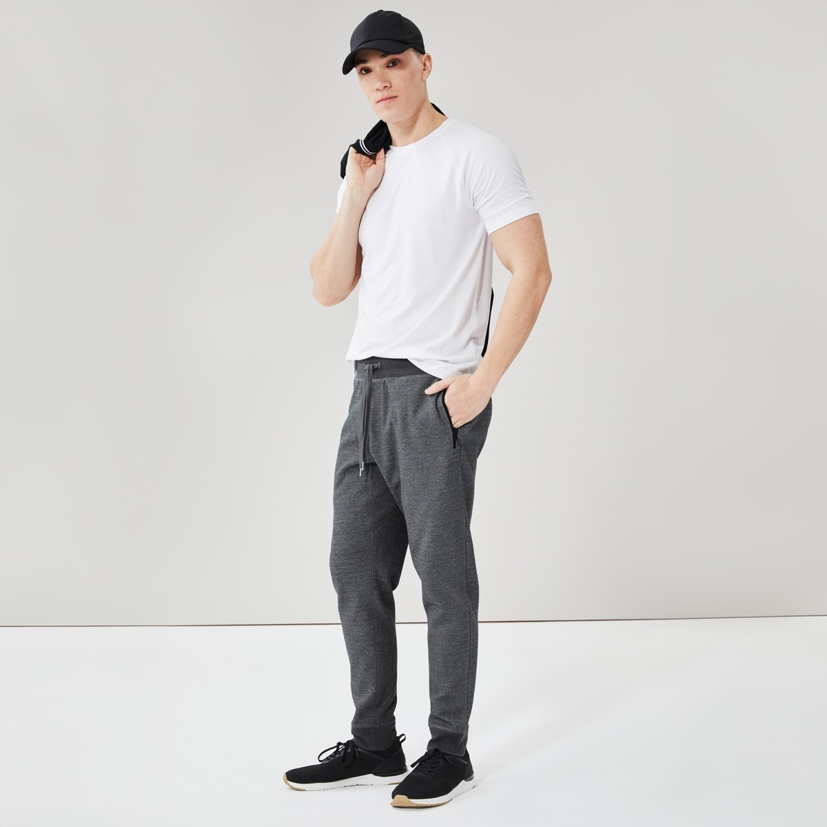 Men's Zip Pocket Active Jogger - Dark Grey Mix