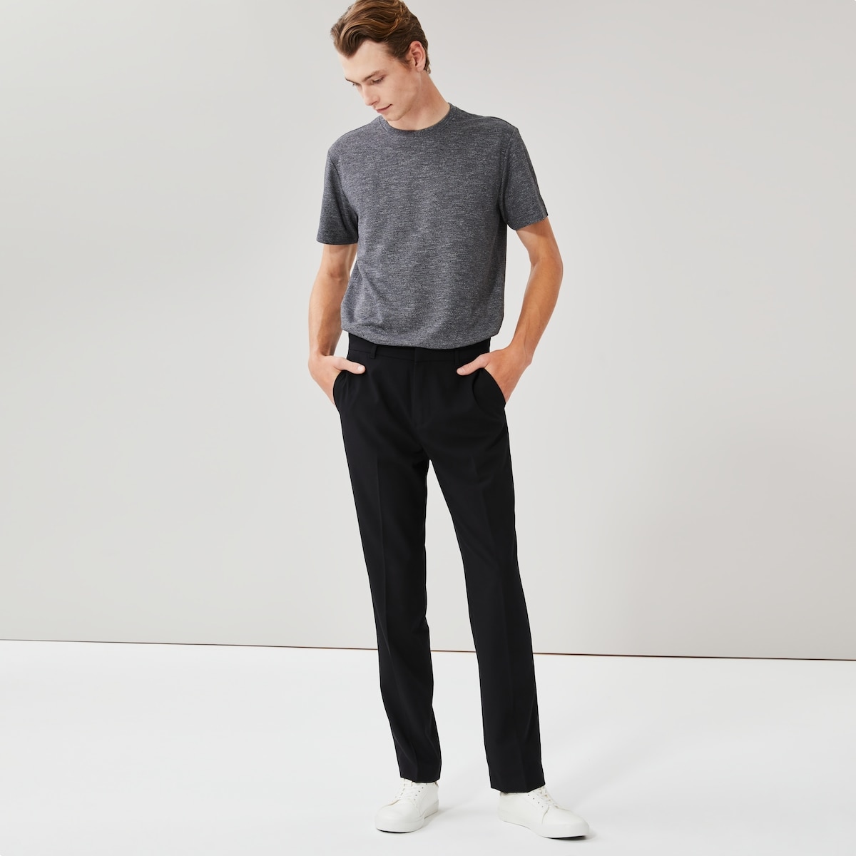 Pantalon chino imprim pour hommes - Noir