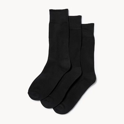 Ens. de 3 paires de chaussettes tube pour hommes - Noir
