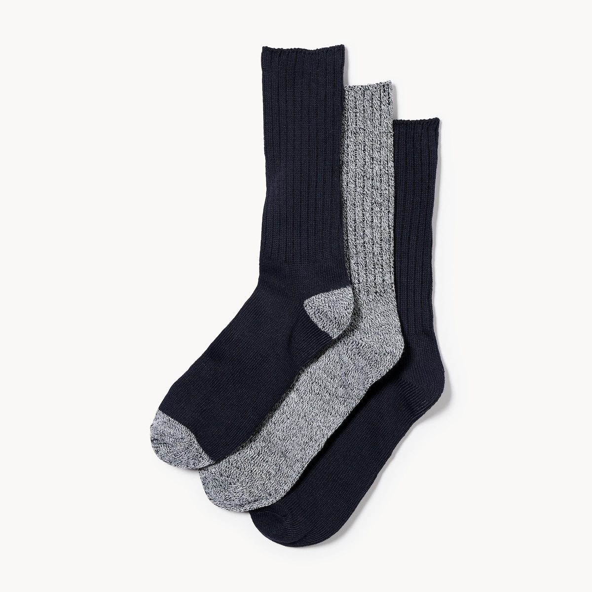 Ens. 3paires de chaussettes tube paisses, hommes