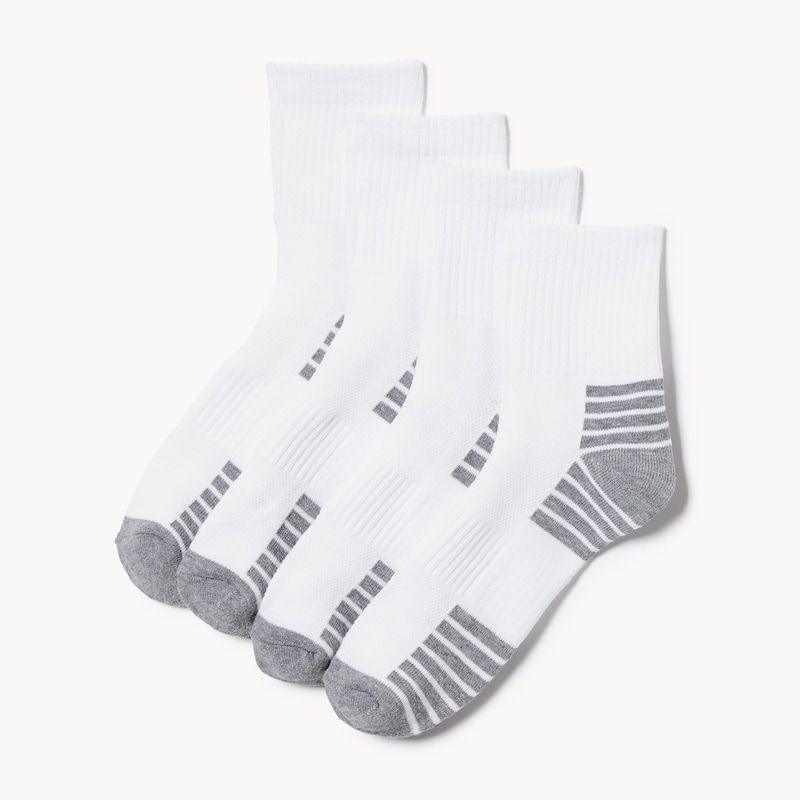Men's 4-Pack Quarter-Crew Socks