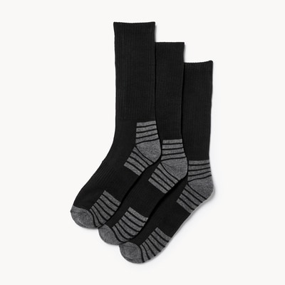 Men's 3-Pack Crew Socks - Black