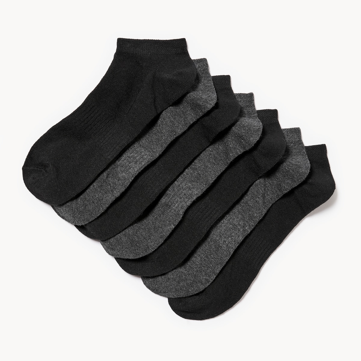 Ens. de 7paires de chaussettes basses pour hommes