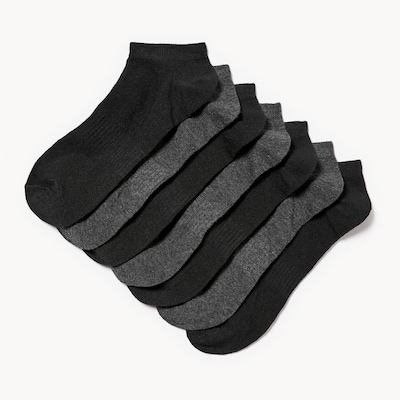 Ens. de 7 paires de chaussettes basses pour hommes - Noir