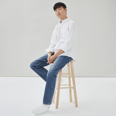 Joe Fresh Jean délavé moyen à coupe droite pour hommes 1 ea, 39,00 $/1ch