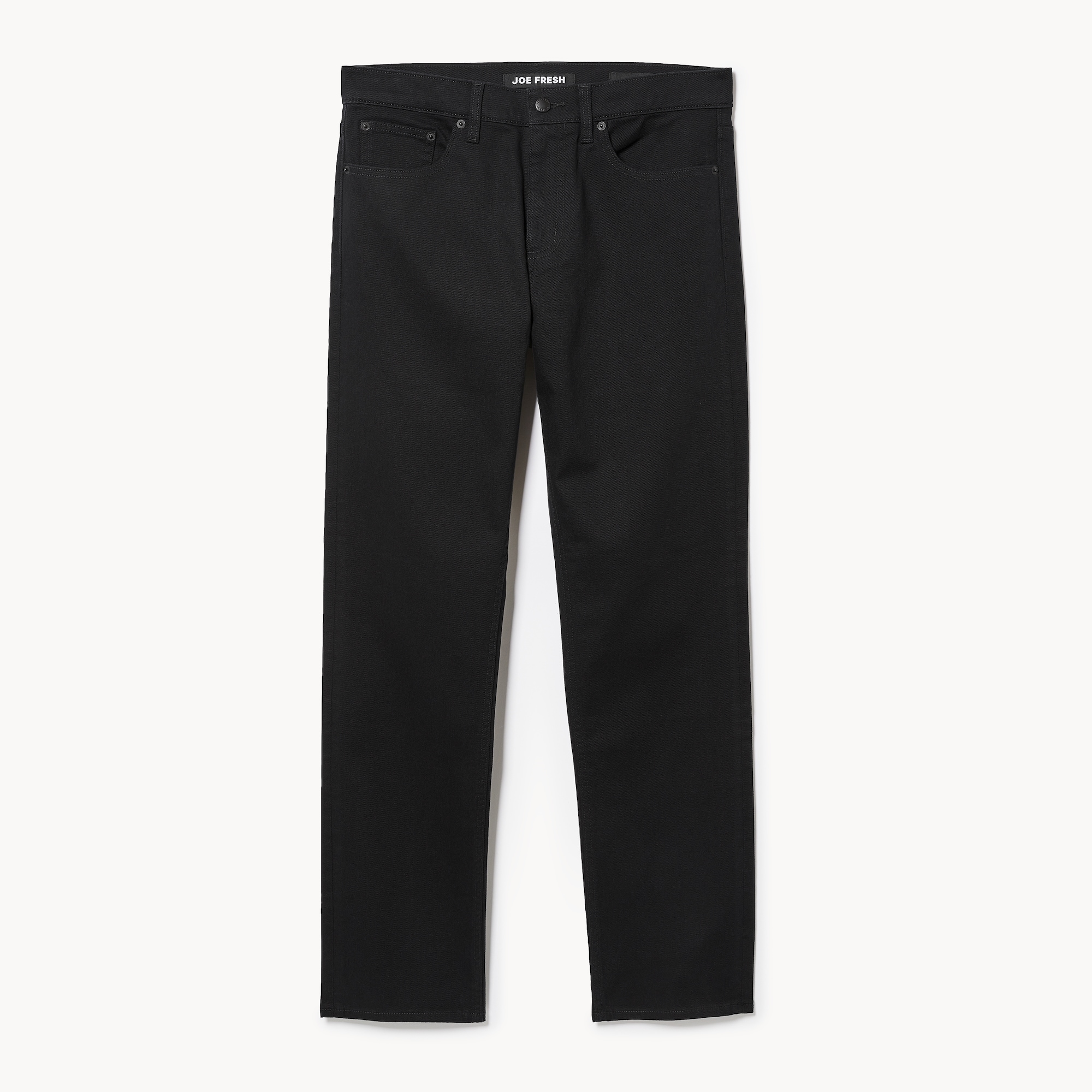 Jean noir délavé à coupe droite pour hommes