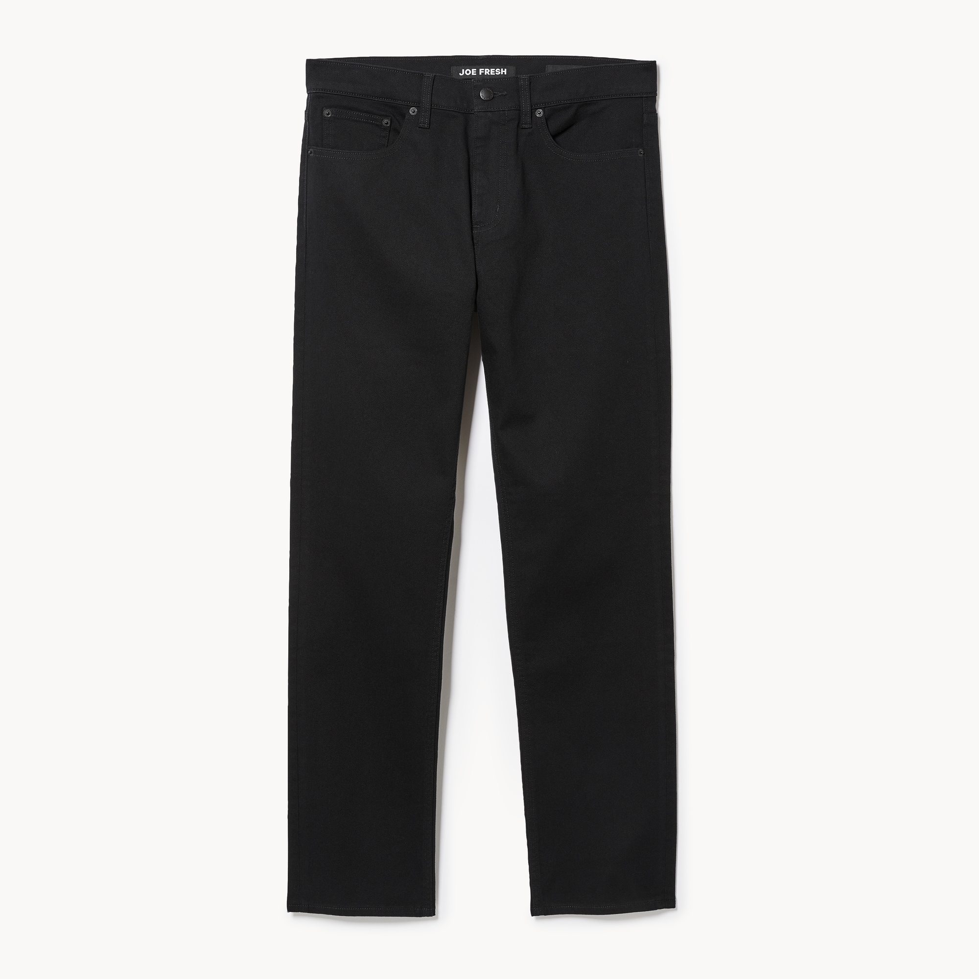Jean noir délavé à coupe droite pour hommes