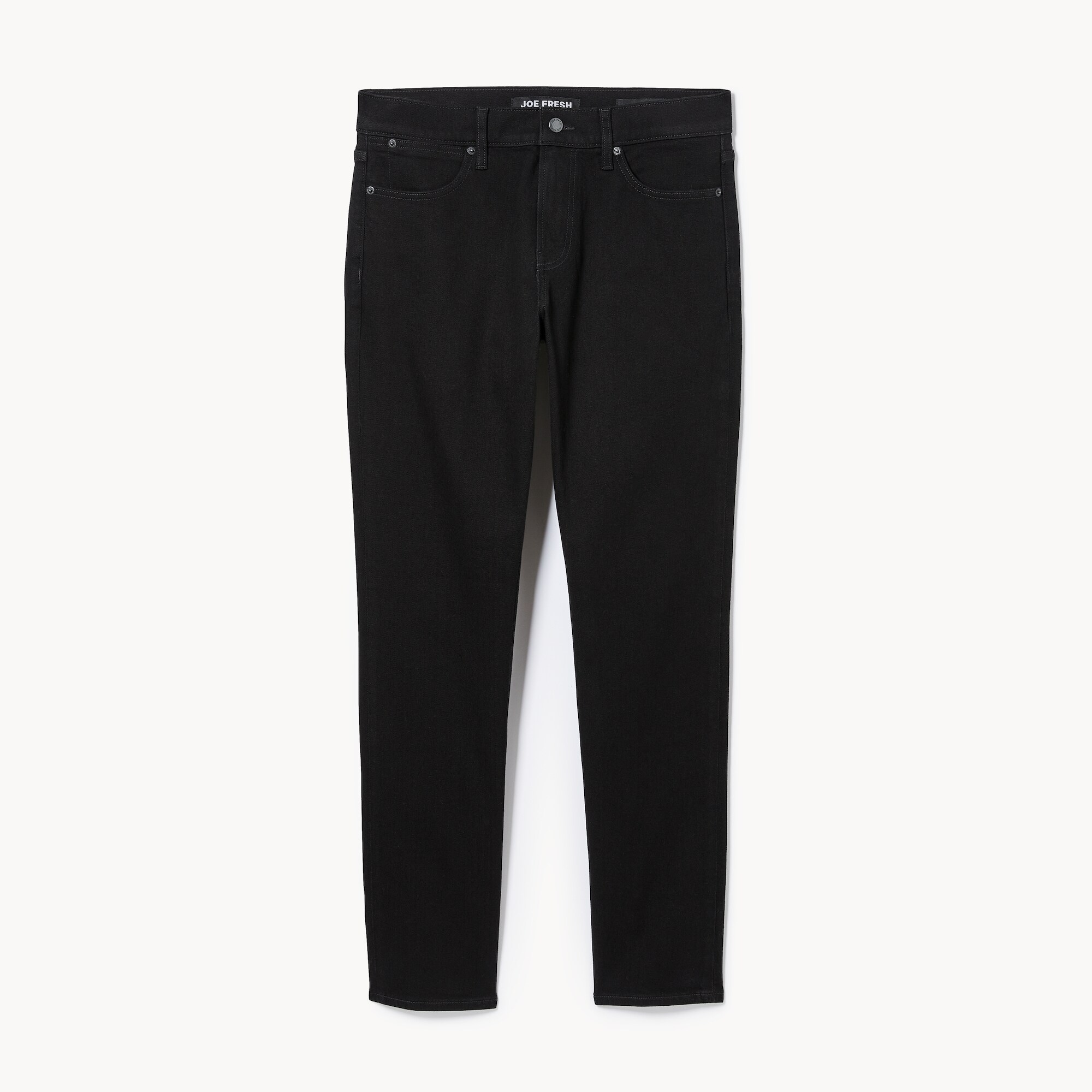 Jean noir délavé à coupe ajustée pour hommes