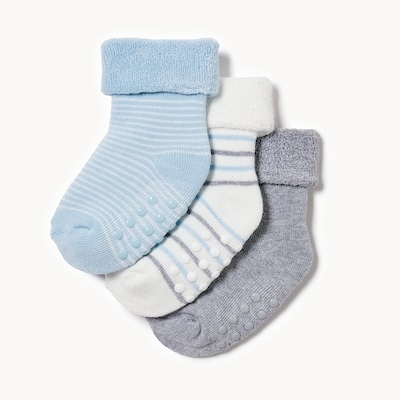 Joe Fresh Ens. 3 paires de chaussettes à revers pour bébés 1 ea, 6,00 $/1ch