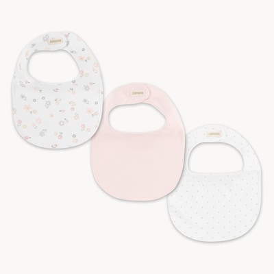 Newborn Huggies Organic Cotton Bib 3-Pack - Light Pink