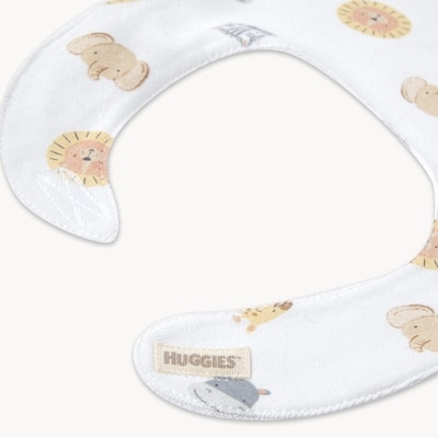 Newborn Huggies Organic Cotton Bib 3-Pack