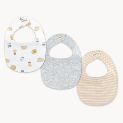 Bavettes en coton biologique Huggies, 3/paq. - Beige