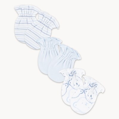 Mitaines en coton biologique Huggies, 3/paq. - Bleu