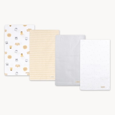 Newborn Huggies Organic Cotton Blanket 4-Pack - Beige