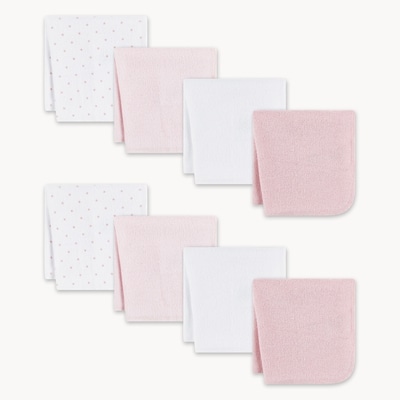 Newborn Huggies Washcloth 8-Pack - Light Pink