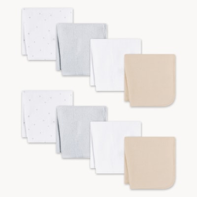 Newborn Huggies Washcloth 8-Pack - Beige