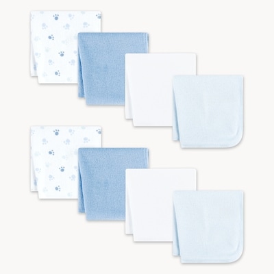 Newborn Huggies Washcloth 8-Pack - Blue