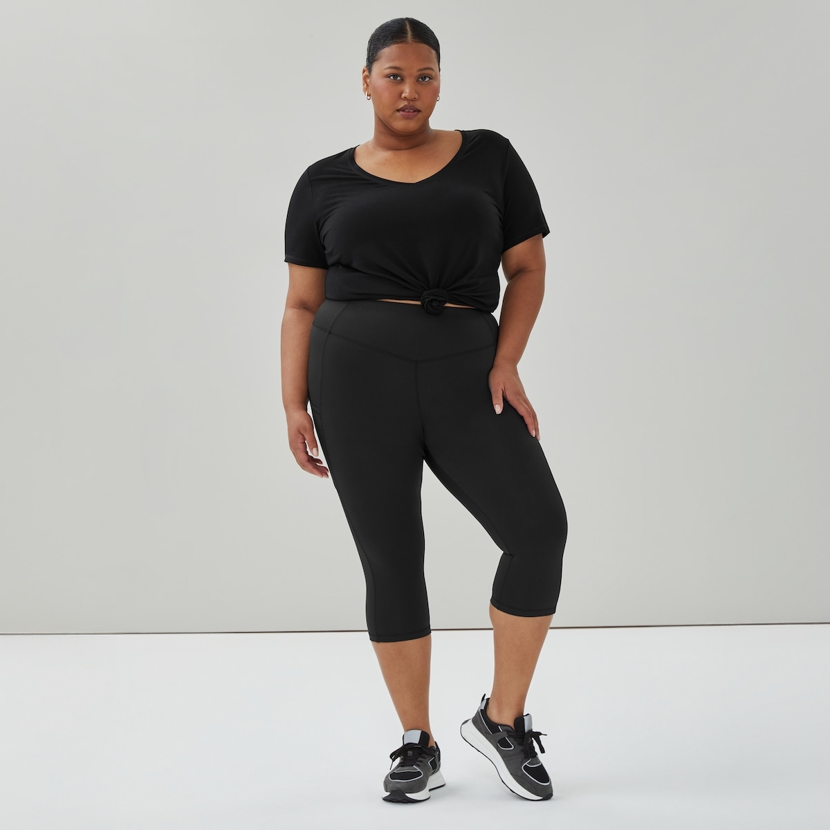 Women+ Crop Active Legging - Black