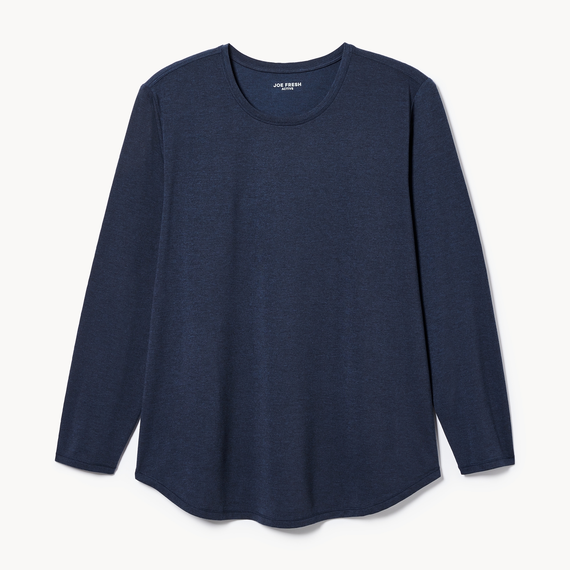 Women+ Long Sleeve Active Tee in Navy Mix from Joe Fresh