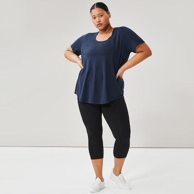 Women+ Scoop Neck Active Tee - Navy Mix
