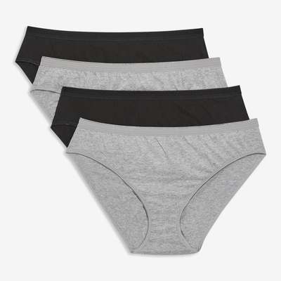 Women+ 4-Pack High-Cut Briefs - Black