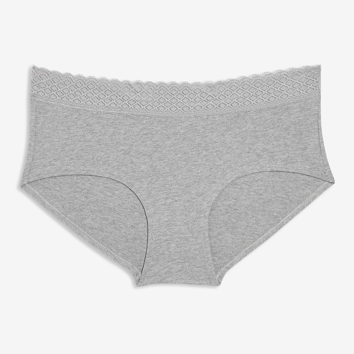 Culotte garonne en dentelle de coton Femmes+ - Gris