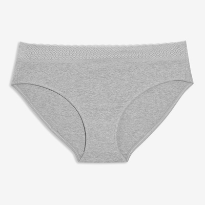 Culotte taille haute en dentelle de coton Femmes+ - Gris