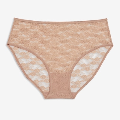 Culotte à taille haute en dentelle Femmes+ - Beige