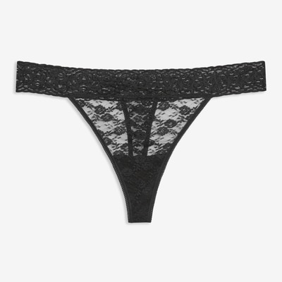 Tanga en dentelle Femmes+ - Noir