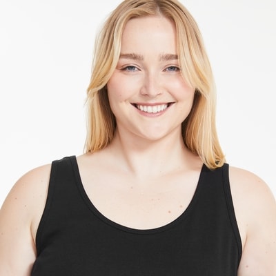 Cami en coton biologique Femmes+ - Noir JF