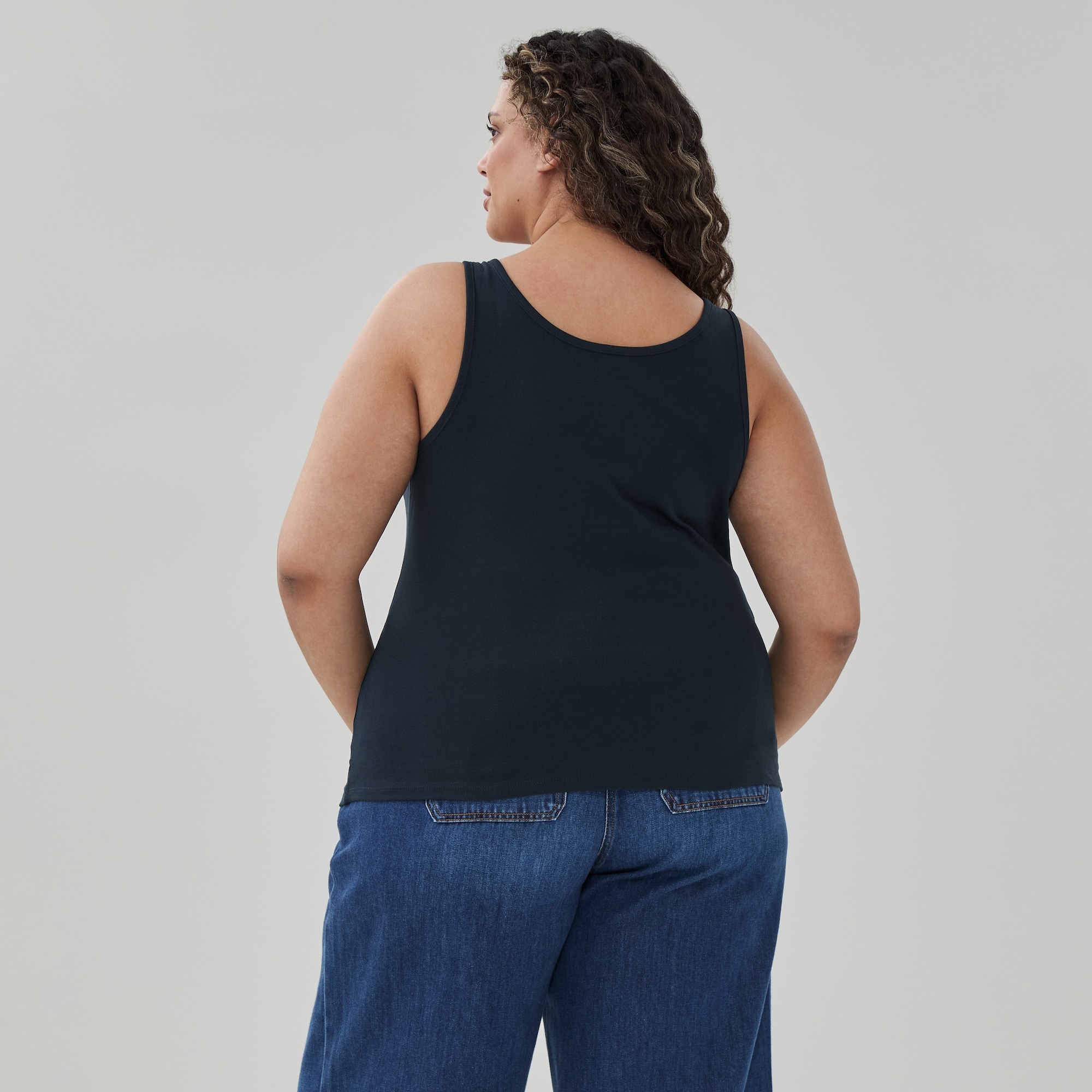Women+ Organic Cotton Tank in JF Midnight Blue from Joe Fresh
